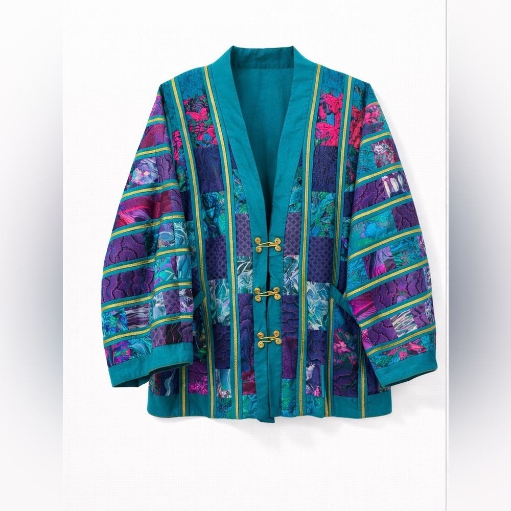 💮 Vibrant Custom Made Ribbon Trim Jacket - Picture 2 of 8